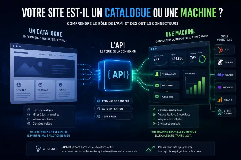 Votre site est-il un catalogue ou une machine ? Comprendre le rôle de l'API et des outils connecteurs